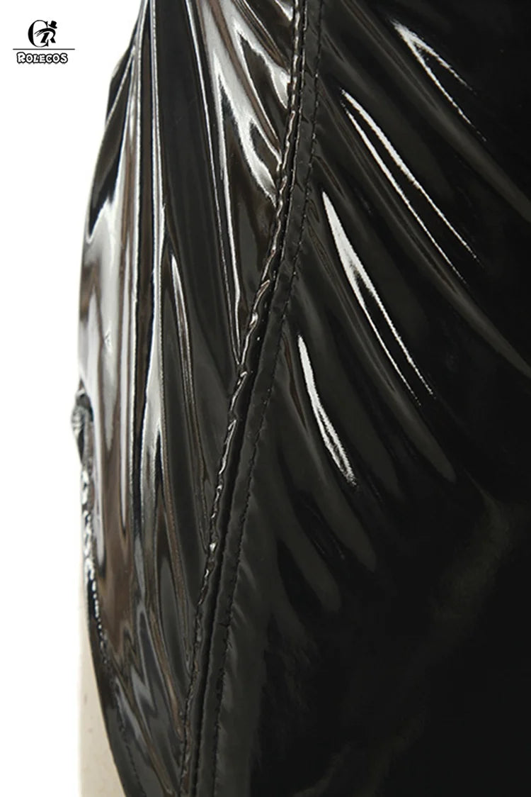 ROLECOS Sakurajima Mai Anime Cosplay Costume Women Sexy Costume Bunny Girl Cosplay Wigs Shiny Leather Jumpsuit Party Bodysuit