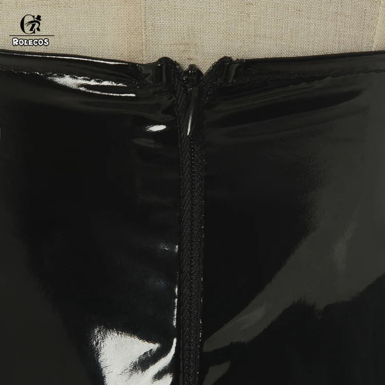 ROLECOS Sakurajima Mai Anime Cosplay Costume Women Sexy Costume Bunny Girl Cosplay Wigs Shiny Leather Jumpsuit Party Bodysuit