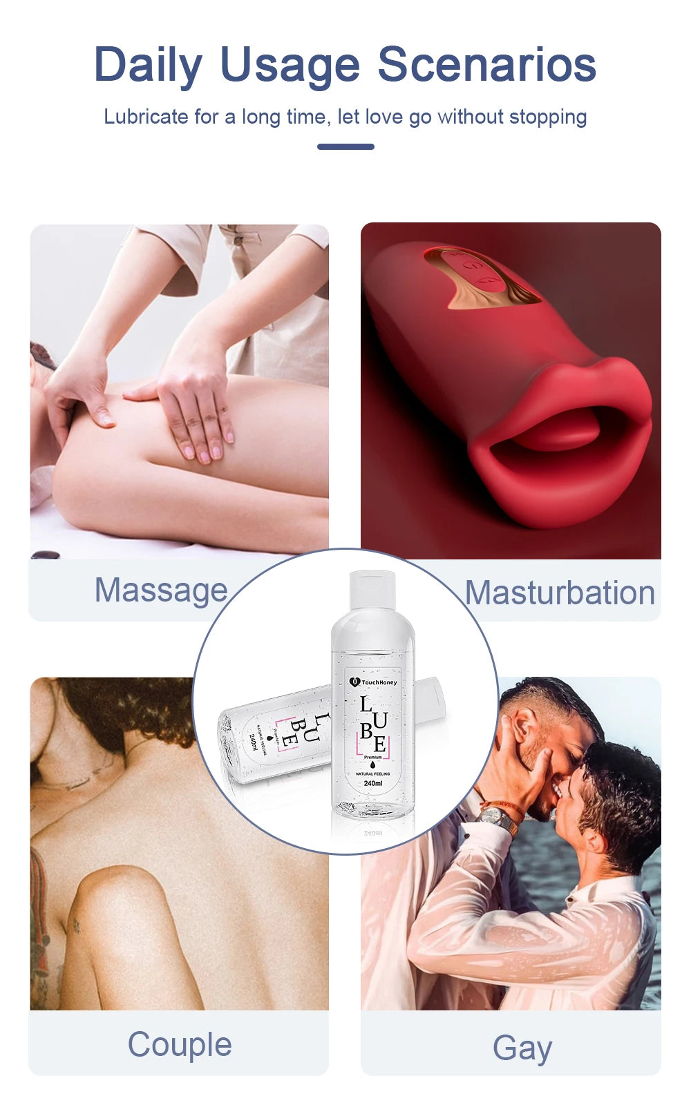 Large Capacity 240ML Lubricant for Session Easy to Clean Lube Massage Sexsual Lubricants for Anal Lubrication Adults Sex Shop