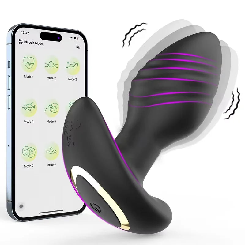 APP Remote Control 360° Rotation Anal Plug Vibrating Butt Plug Prostate Massager Vibrators Anal Toys Adult Sex Toys for Men Gay