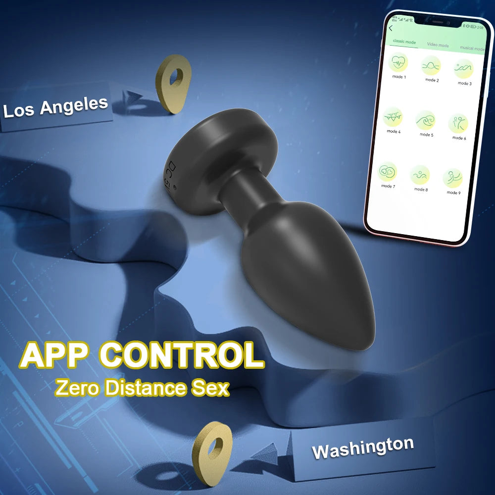 Anal Plug  with Light Vibrator Gay Anal Dildo Toy Butt Plug Stimulator Masturbation Tools Penetration Anal Vibration Men Women