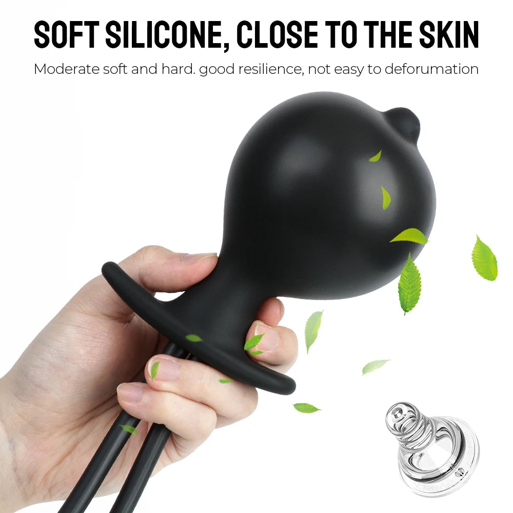 Anal Dilator 3 IN 1 Enema Cleaner Prostate Massager Water Spray Butt Plug Inflatable Anal Plug Sex Toys for Women Men