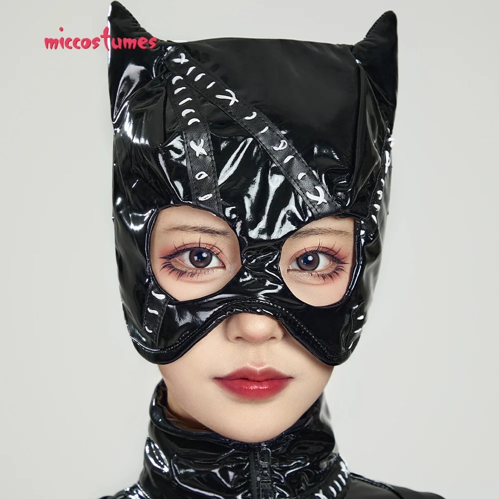 miccostumes Womens Costume Anime Catsuit Cat Cosplay Bodysuit Jumpsuit Zipper Front With Corset Halloween Cosplay Costumes