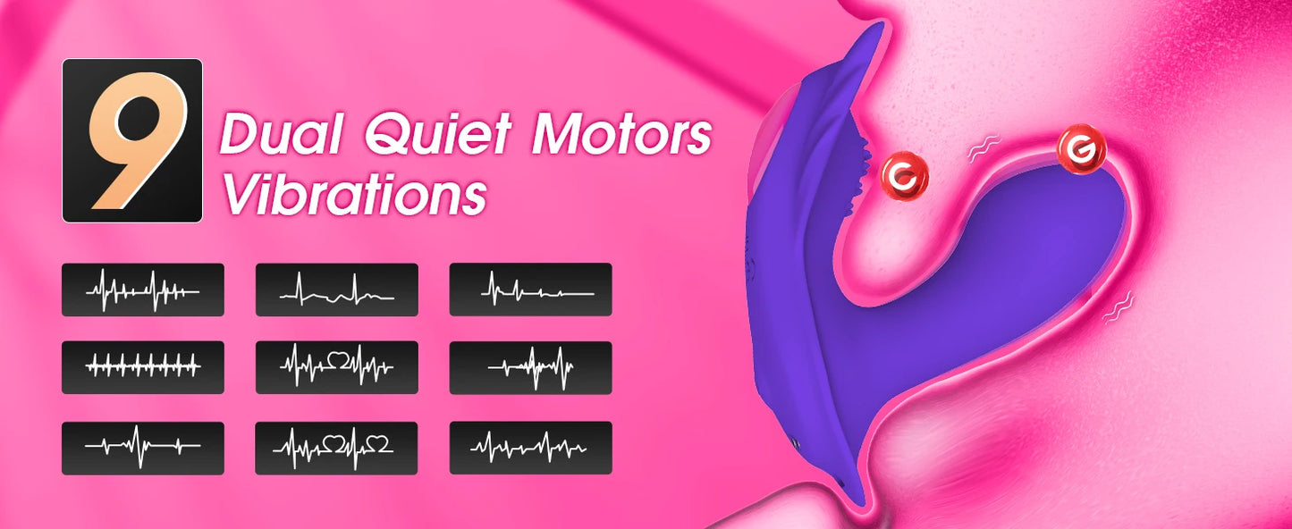 APP Control Panty Wearable Vibrator for Women Insert Dildo Clitoris Stimulation Adult Sex Toys Dual Motors Sexual Pleasure Tools